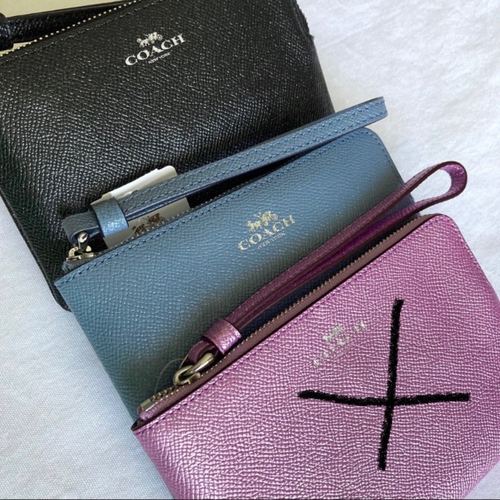 COACH Metallic Glitter Wristlet - Picture 2 of 9